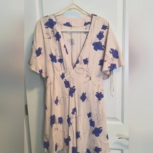 Free People short floral pink dress, size large, 12